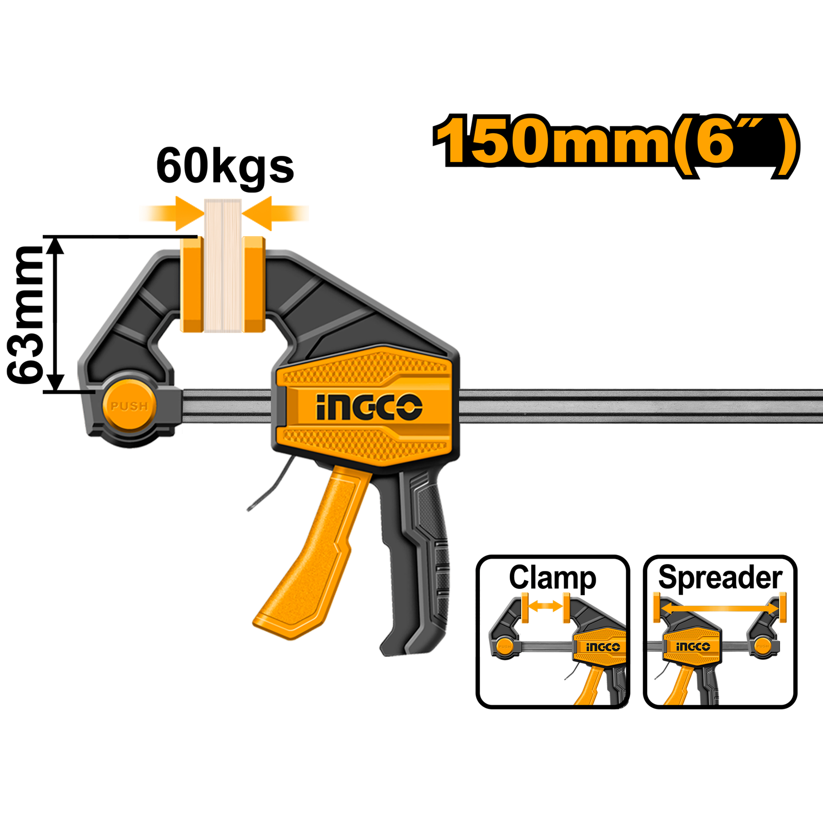 Quick Bar Clamps 6"  HQBC01601