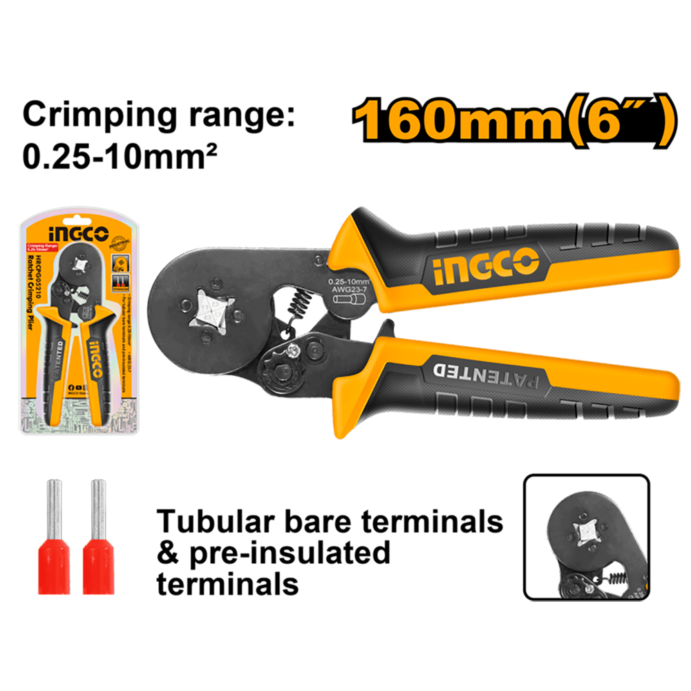 Ratchet crimping plier HRCPG05210