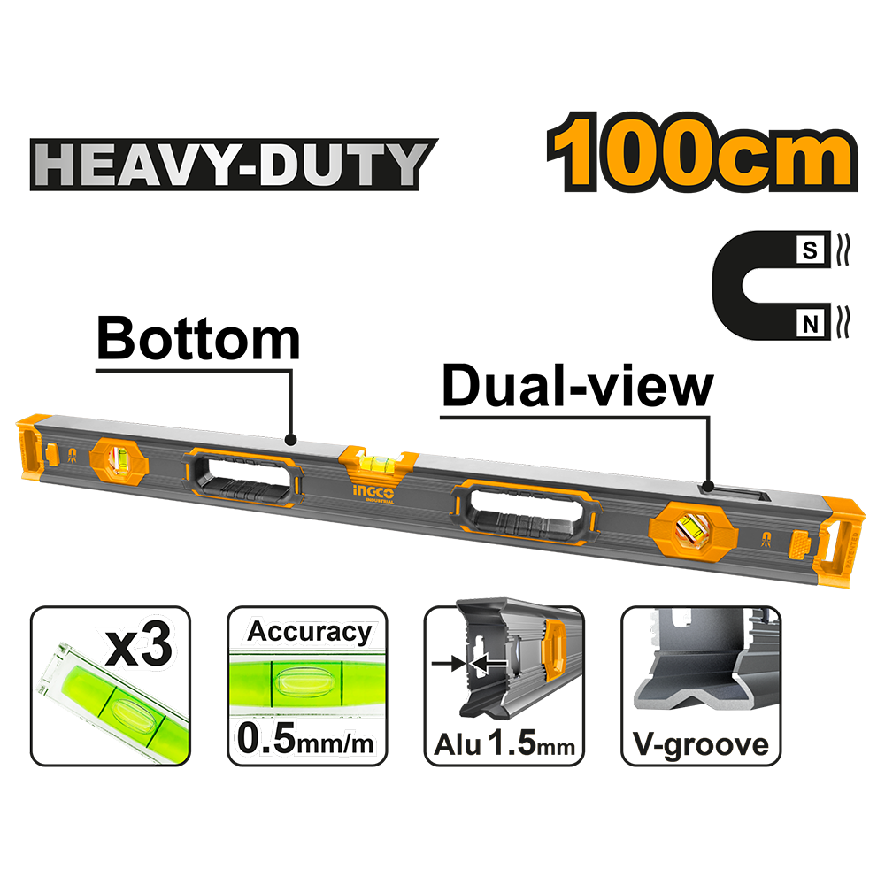 Ingco Spirit level(With powerful magnets) HSL68100