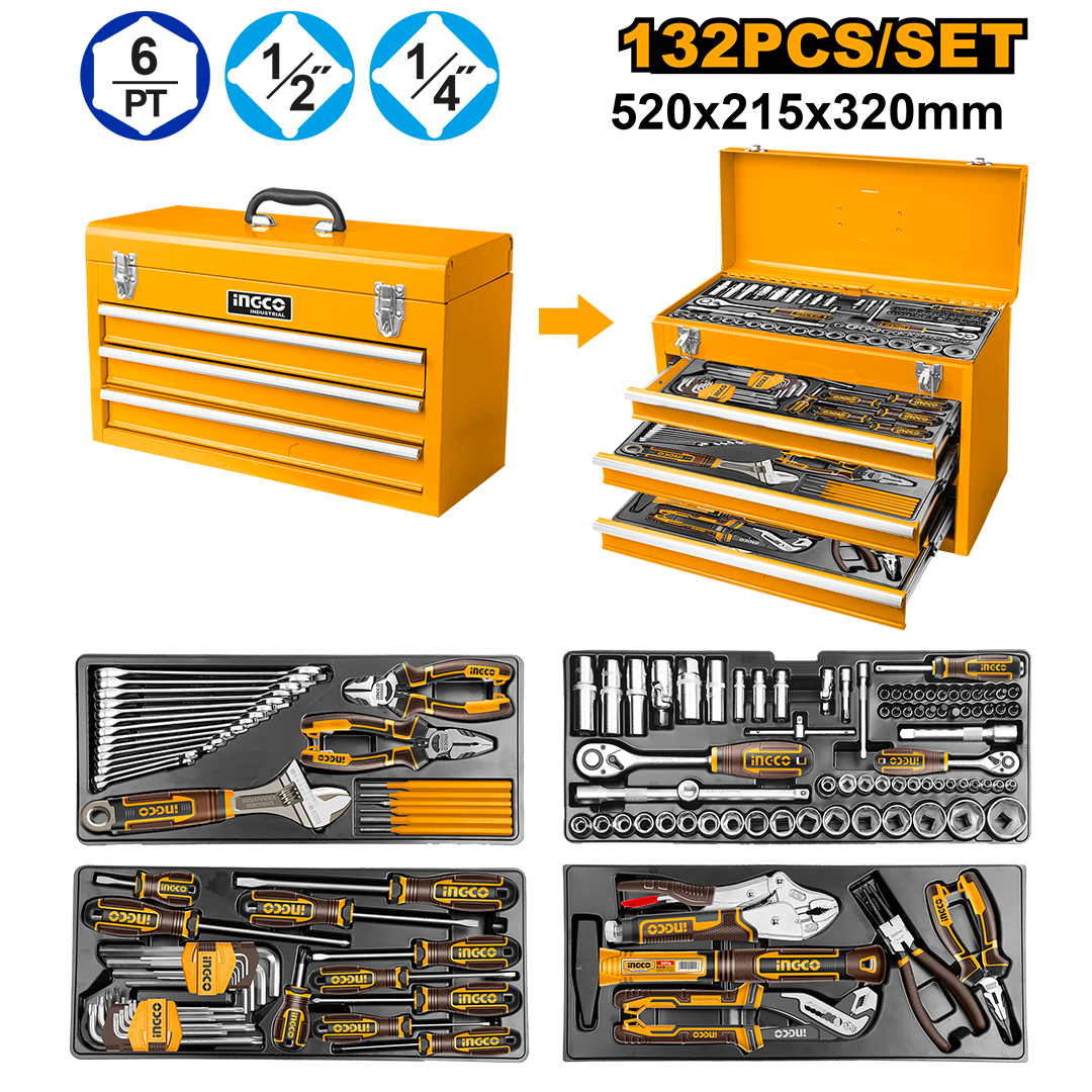 132 Pcs tool chest set HTCS221321