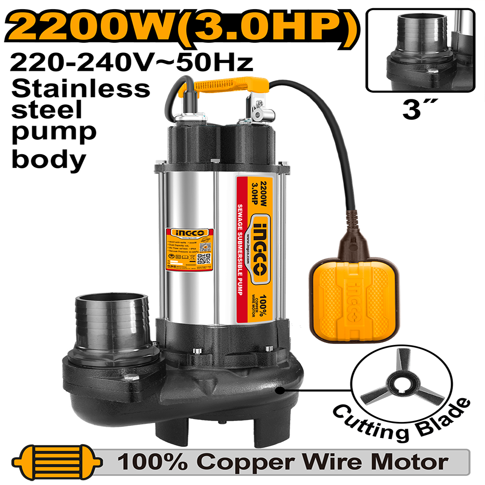 Ingco Sewage submersible pump SPDB22008