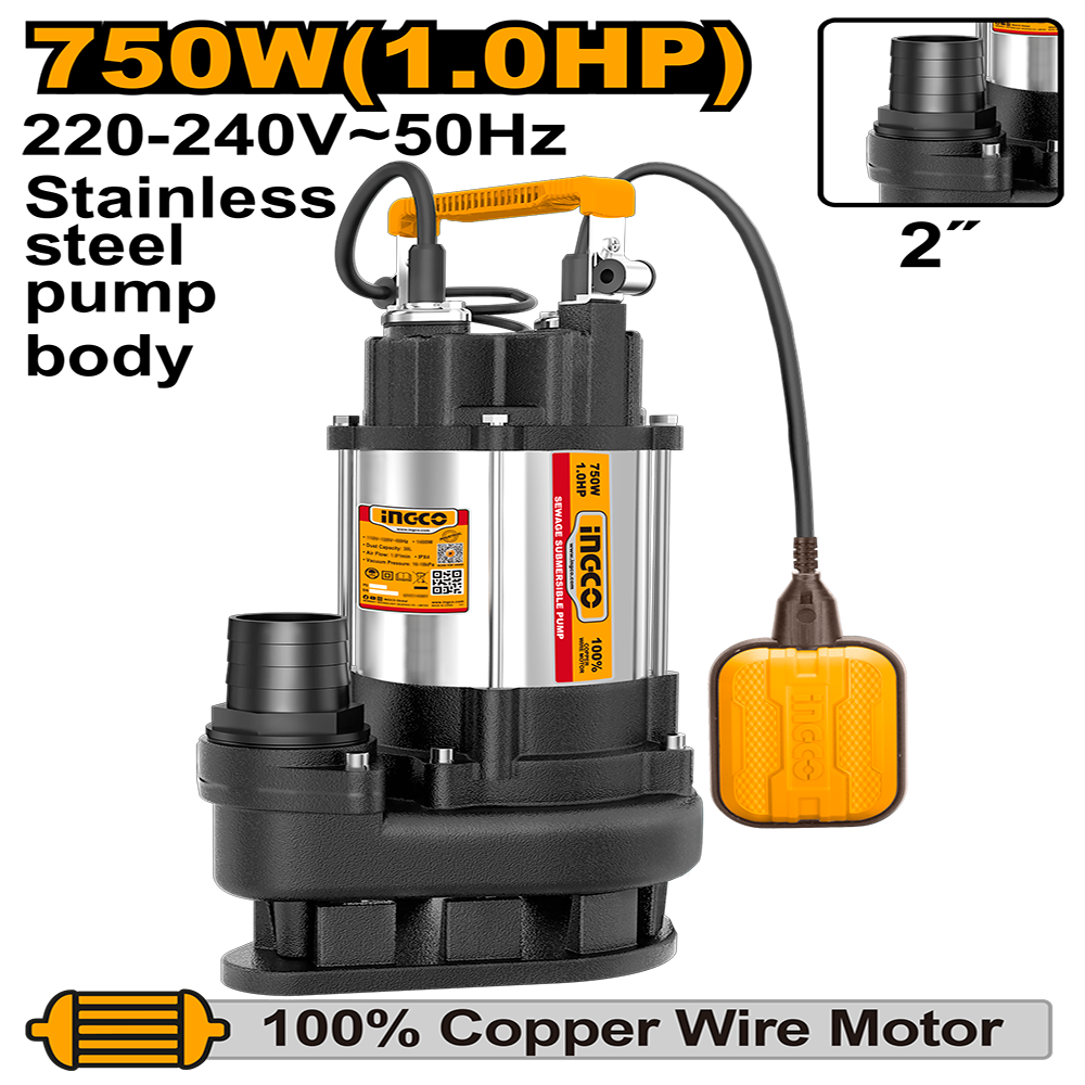Ingco Sewage submersible pump SPDS7508