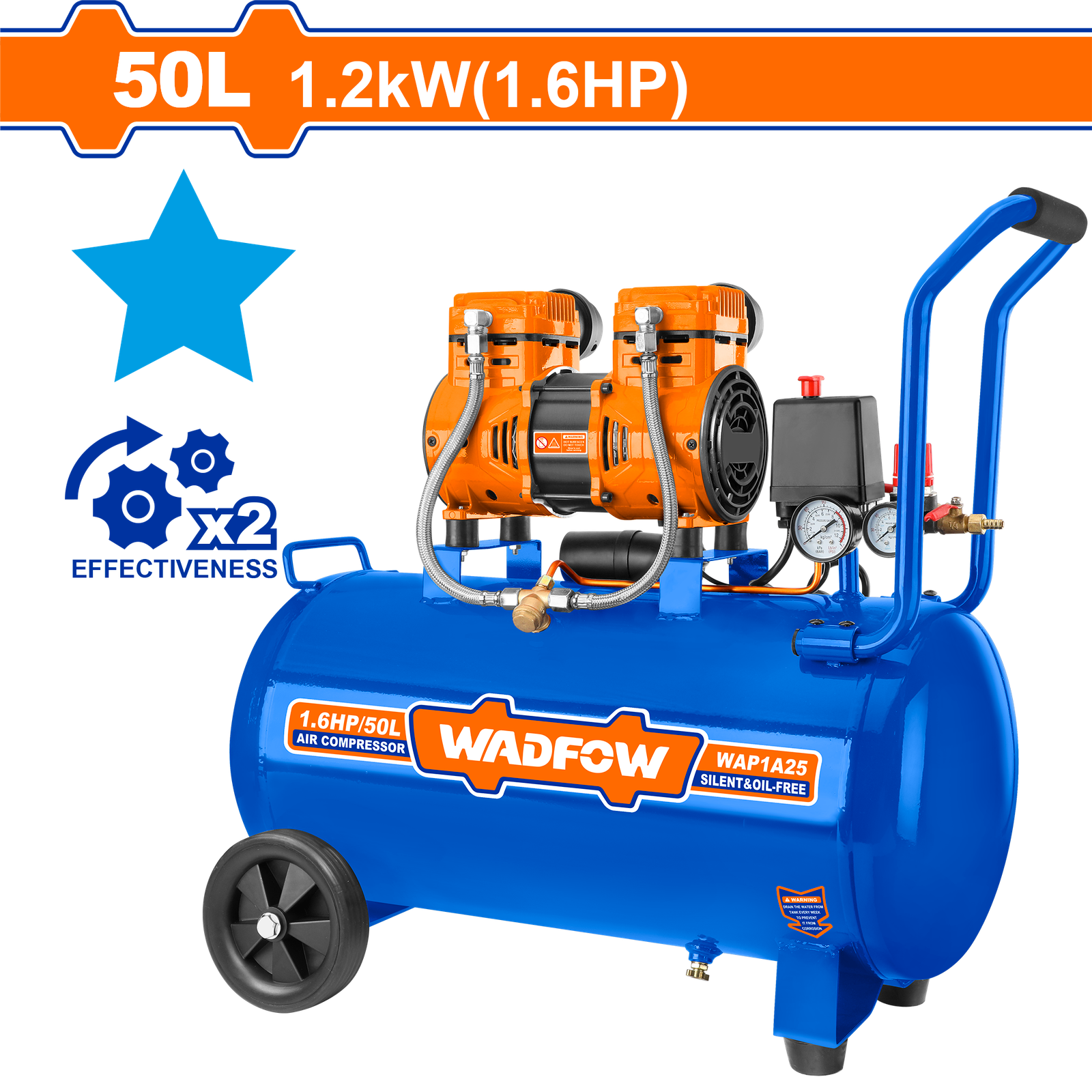Air compressor Input power:1200W  WAP1A25