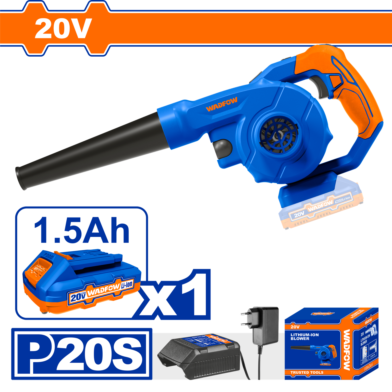 Lithium-Ion blower Voltage: 20V air volume: 3.2m?WBLJ501