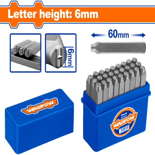 Wadfow 27 Pcs Letter punch set WCC9276