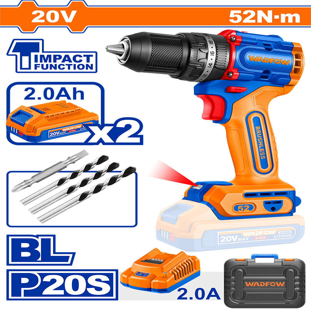 Compact Brushless Cordless Impact Drill WCDP5281