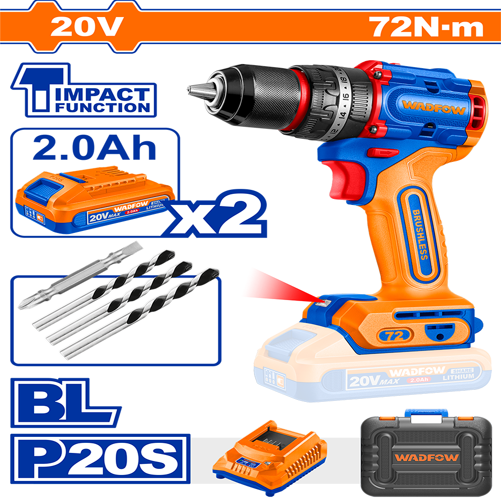 Compact Brushless Cordless Impact Drill WCDP7281