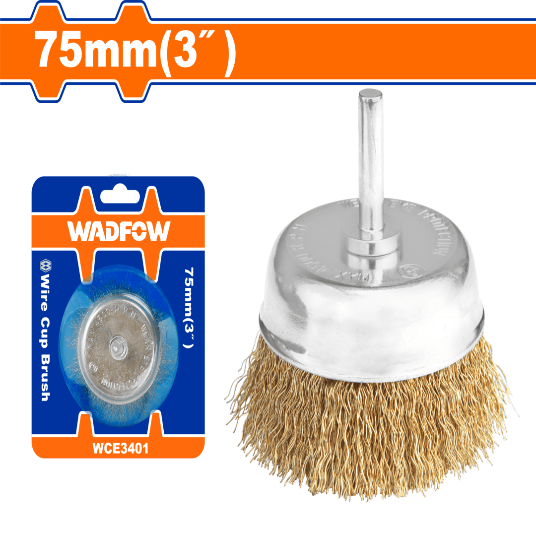 Wadfow Wire cup brush Dia: 75mm, 3"WCE3401