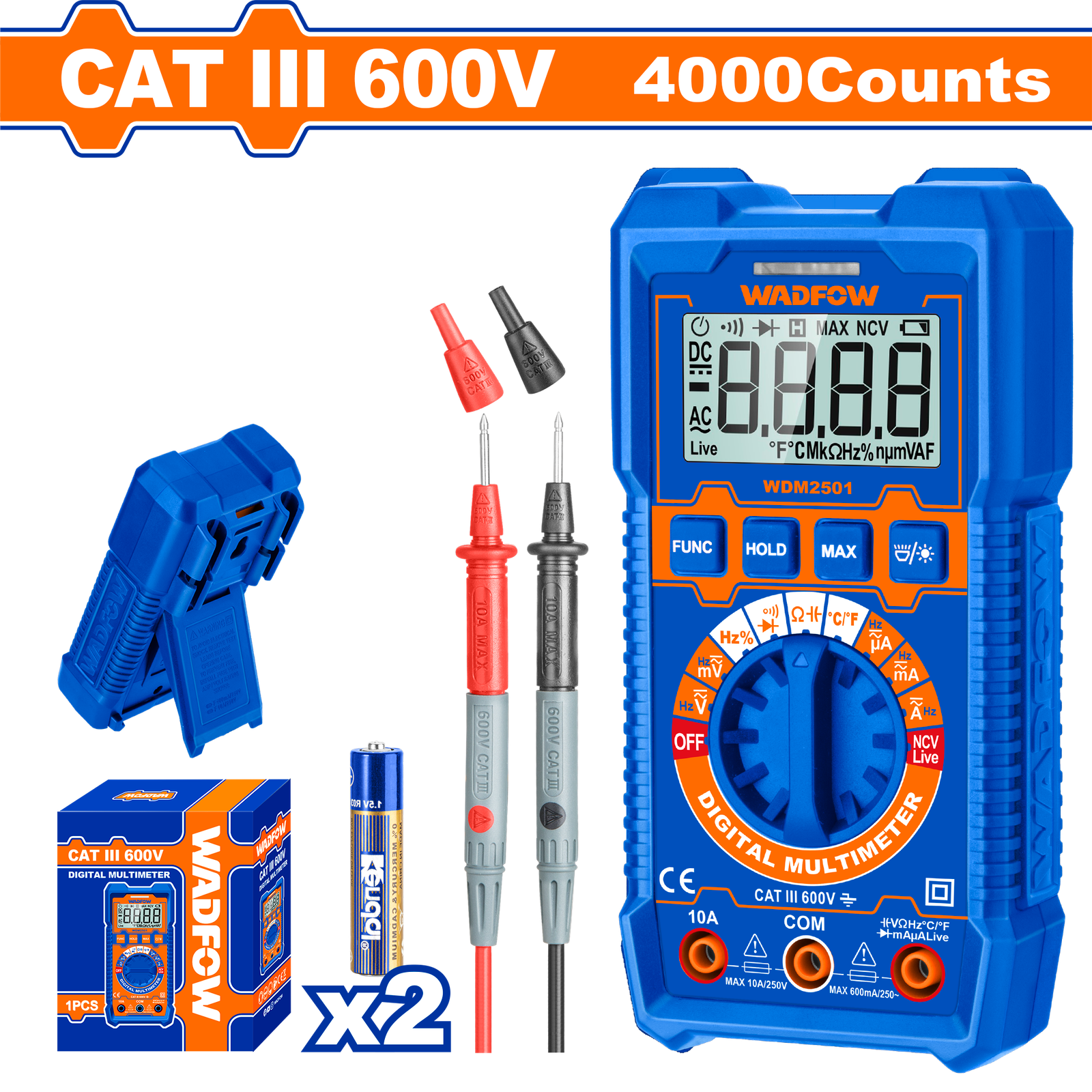 Digital multimeter RMS 4000countsWDM2501