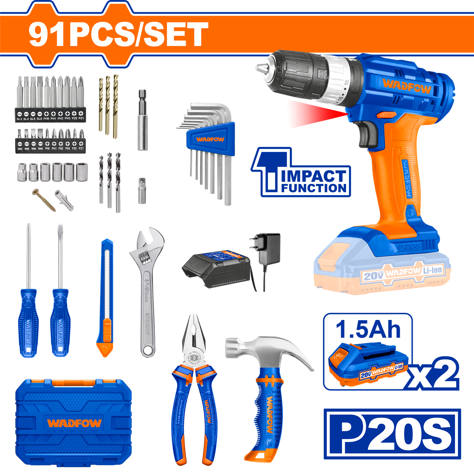91 Pcs Tools set WDT1B90