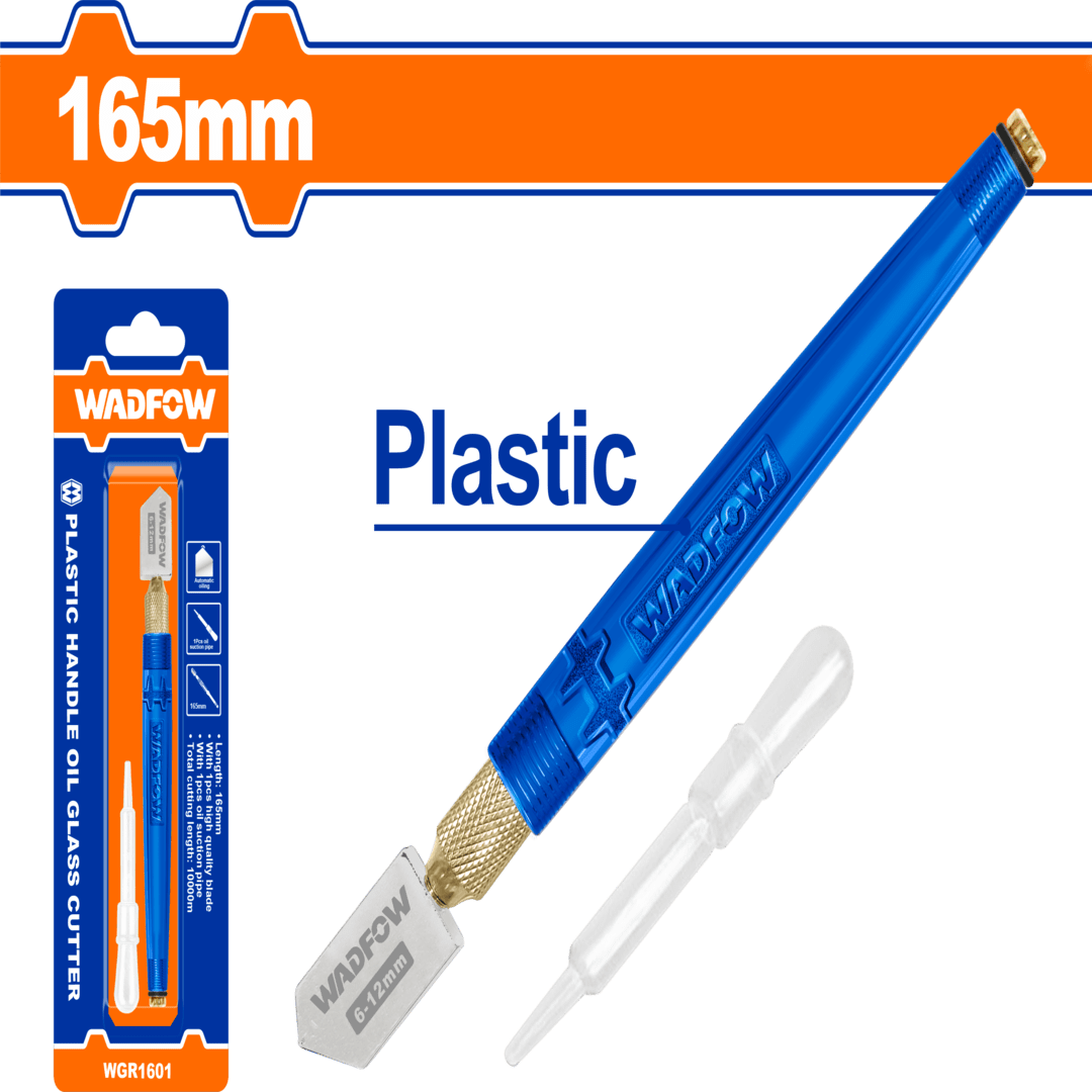 Plastic handle oil glass cutter 160mm WGR1601
