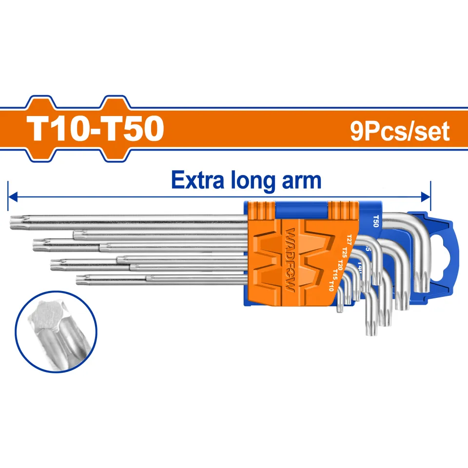 Wadfow Torx key 9pcs Size: T10-T50 WHK3292