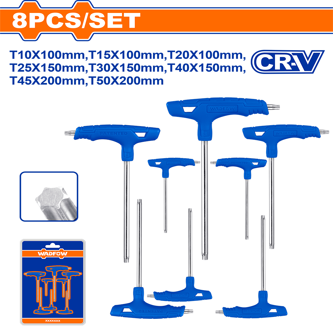 8 Pcs T-handle torx wrench set WHK3481