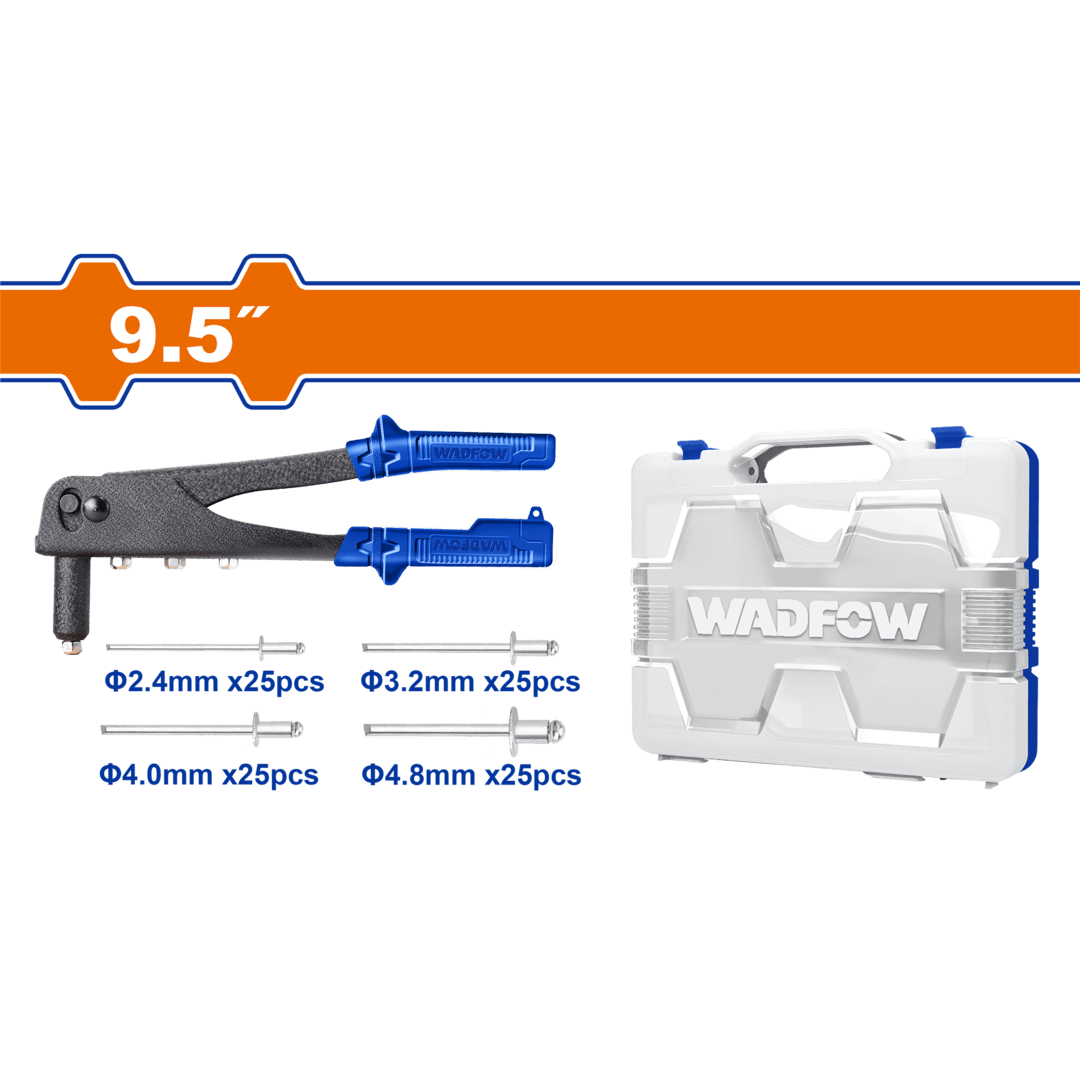 101 Pcs hand riveter and rivets kit WHR1909