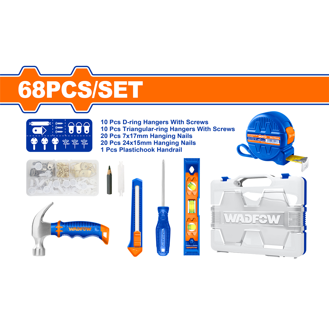 68Pcs picture hanging tools set WHS2B68