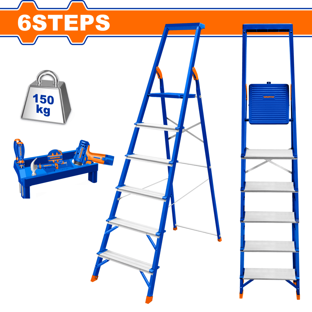 Wadfow Steel & aluminium household ladder WLD1H06