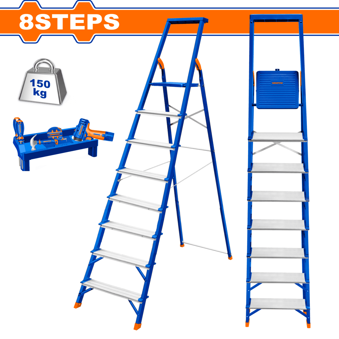Wadfow Steel & aluminium household ladder WLD1H08