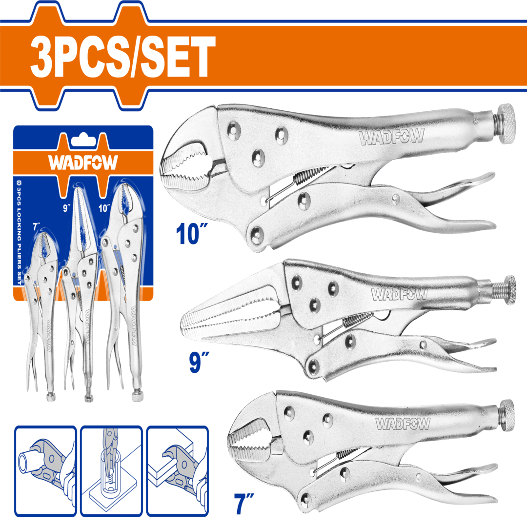 3 Pcs locking pliers set WLP5703