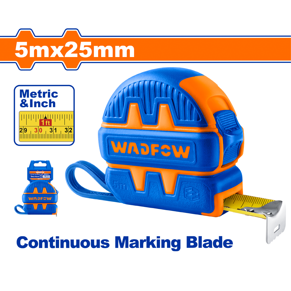 Wadfow Steel measuring tape Size:5mx25mm WMT1230