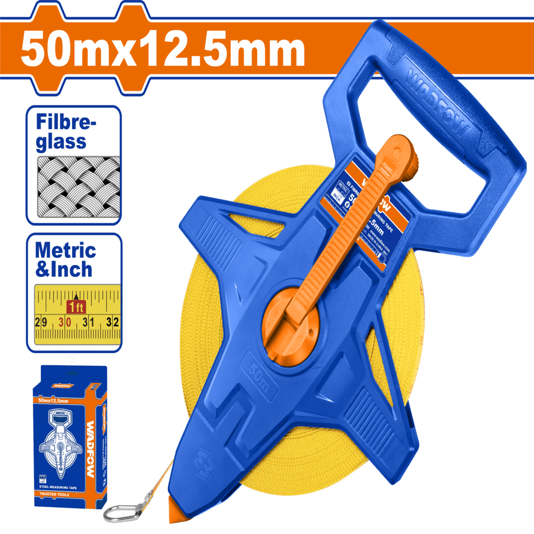Fibreglass measuring tape Size:50mx12.5mm WMT2550