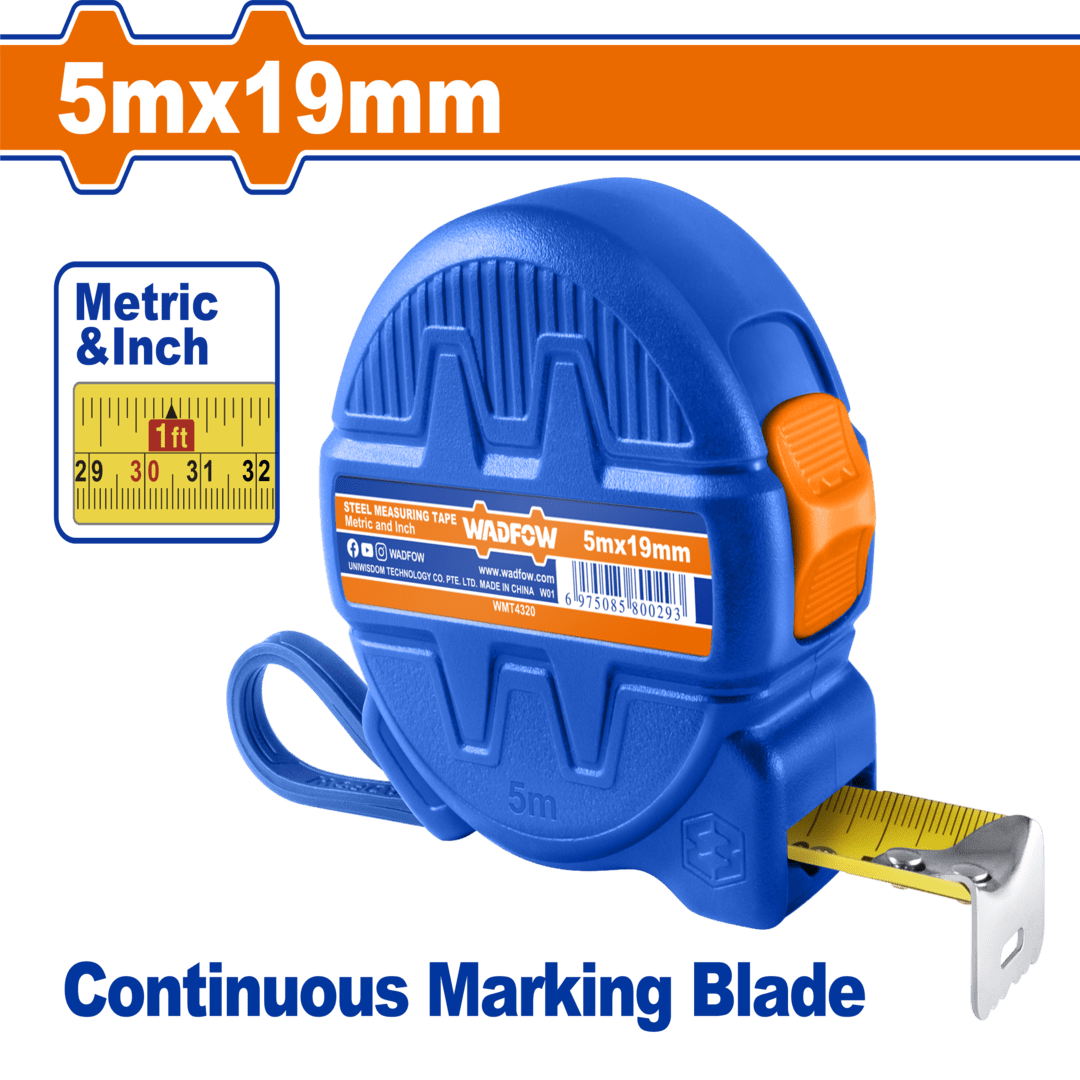Wadfow Steel measuring tape Size:5mx19mm WMT4320
