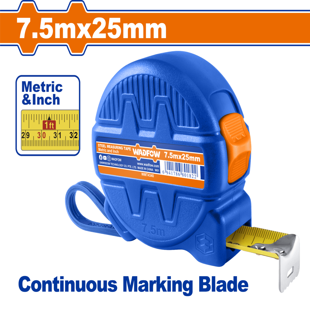 Wadfow Steel measuring tape Size:7.5mx25mm WMT4340