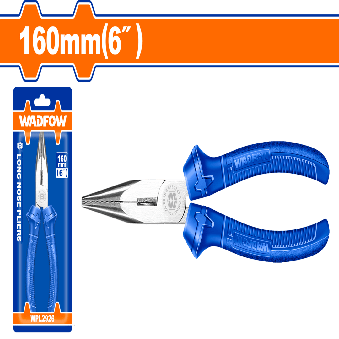 Wadfow Long nose pliers 6"/160mm WPL2926