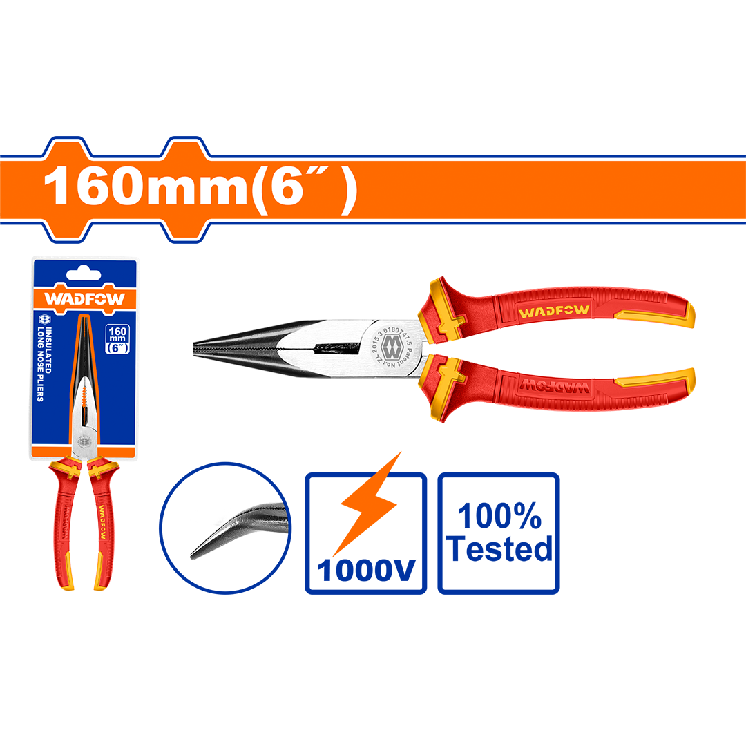 Wadfow Insulated bent nose pliers WPL4936