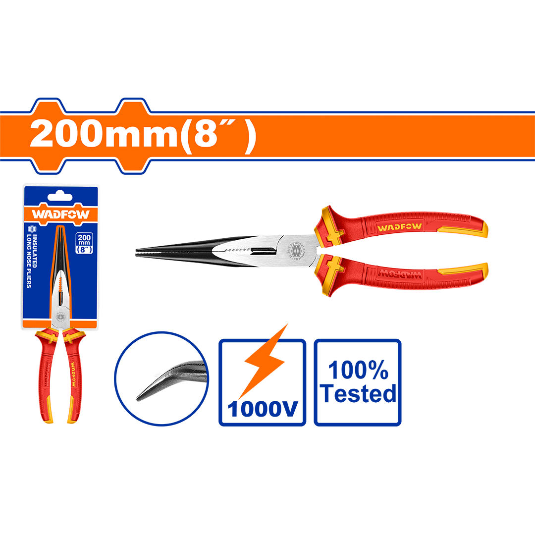 Wadfow Insulated bent nose pliers WPL4938