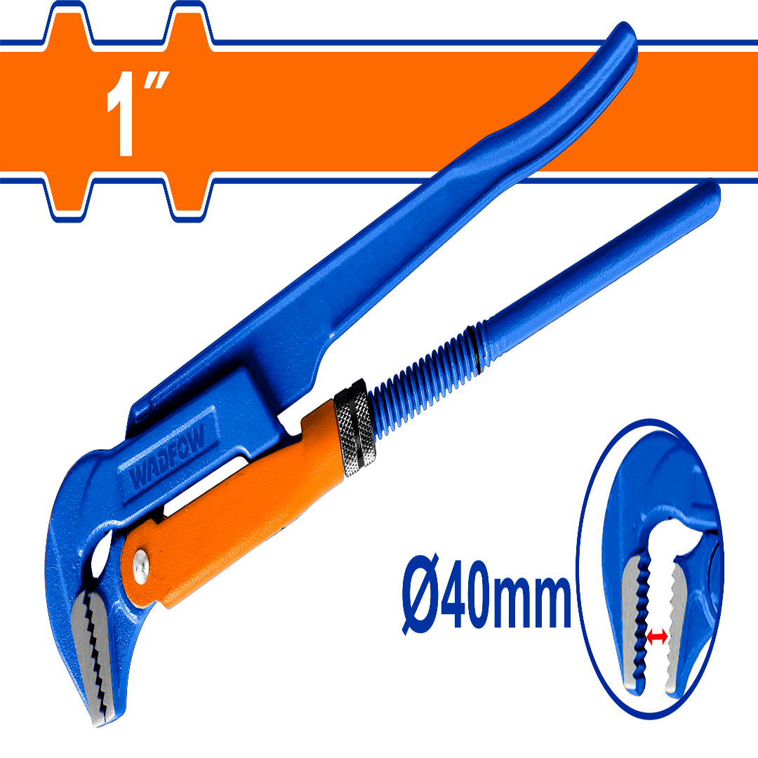 90? Heavy duty Swedish pipe wrench WPW2101