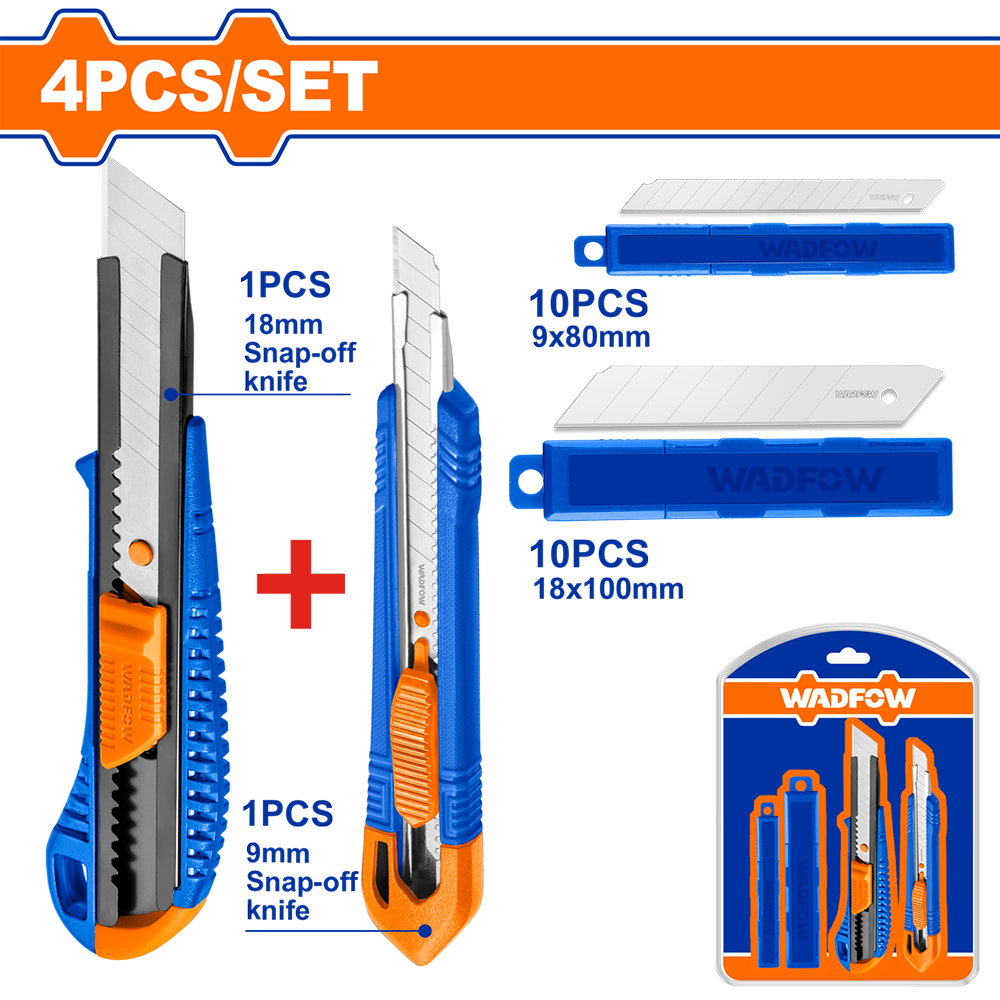 4 Pcs snap-off blade knife set WSK2204