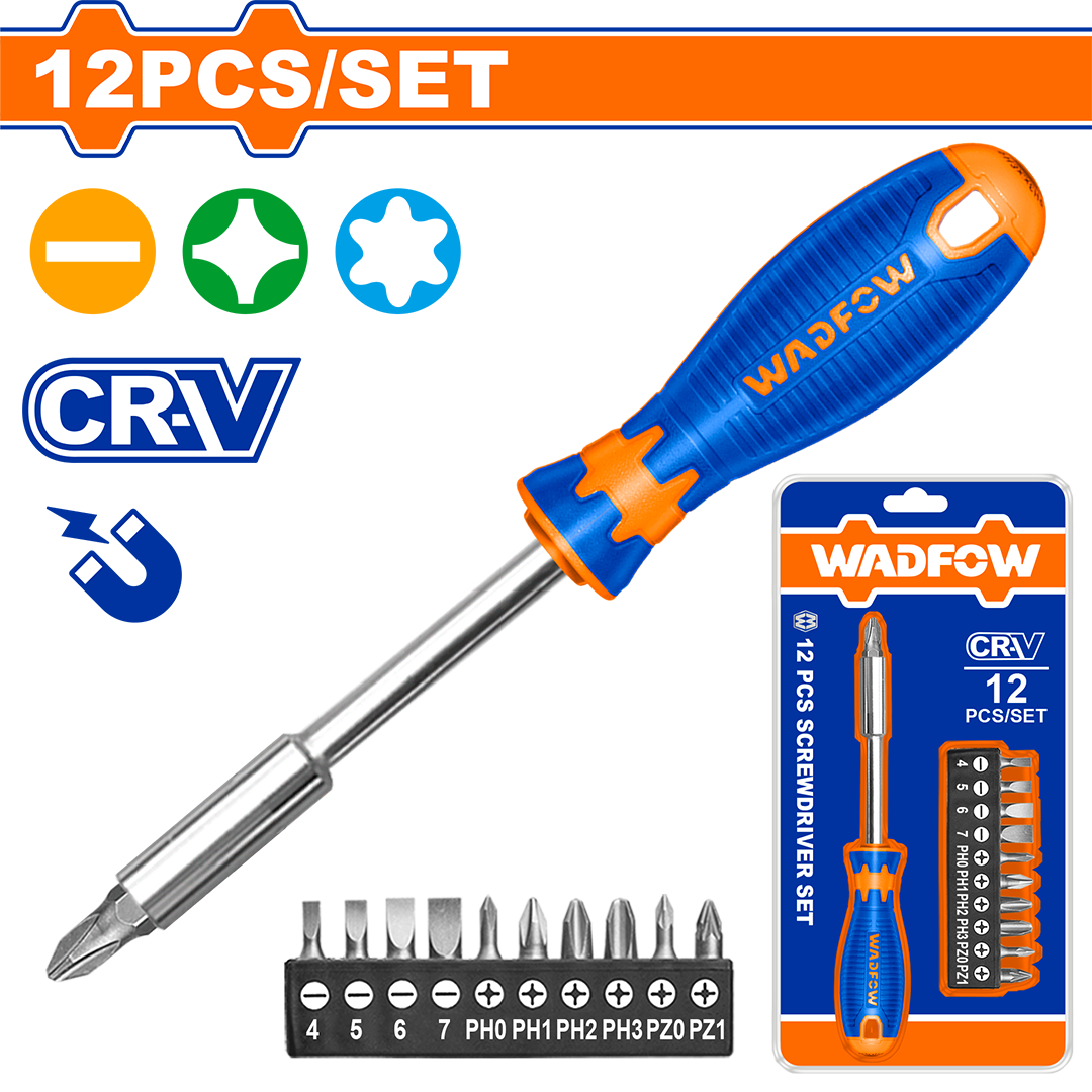 Wadfow 12 Pcs Screwdriver bits set WSS1612