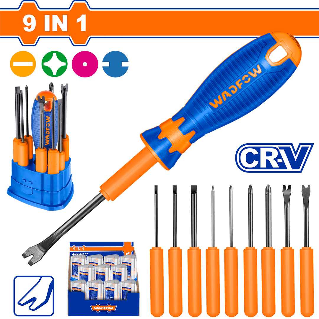 Wadfow 10 Pcs interchangeable screwdriver set