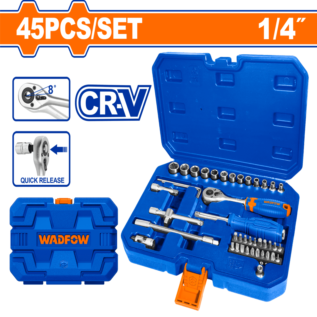 45 Pcs 1/4" socket set WST4D45