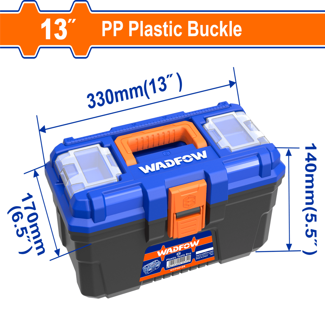 13" Plastic Tool Box Size?330mm(13")x170mm(6.5")x1 40mm(5.5")WTB1313