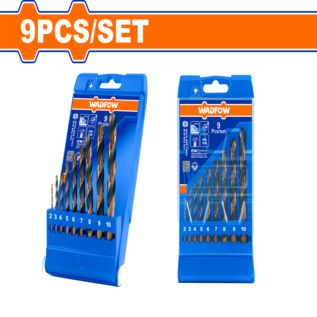 9 Pcs HSS twist drill bits set WTD6B02