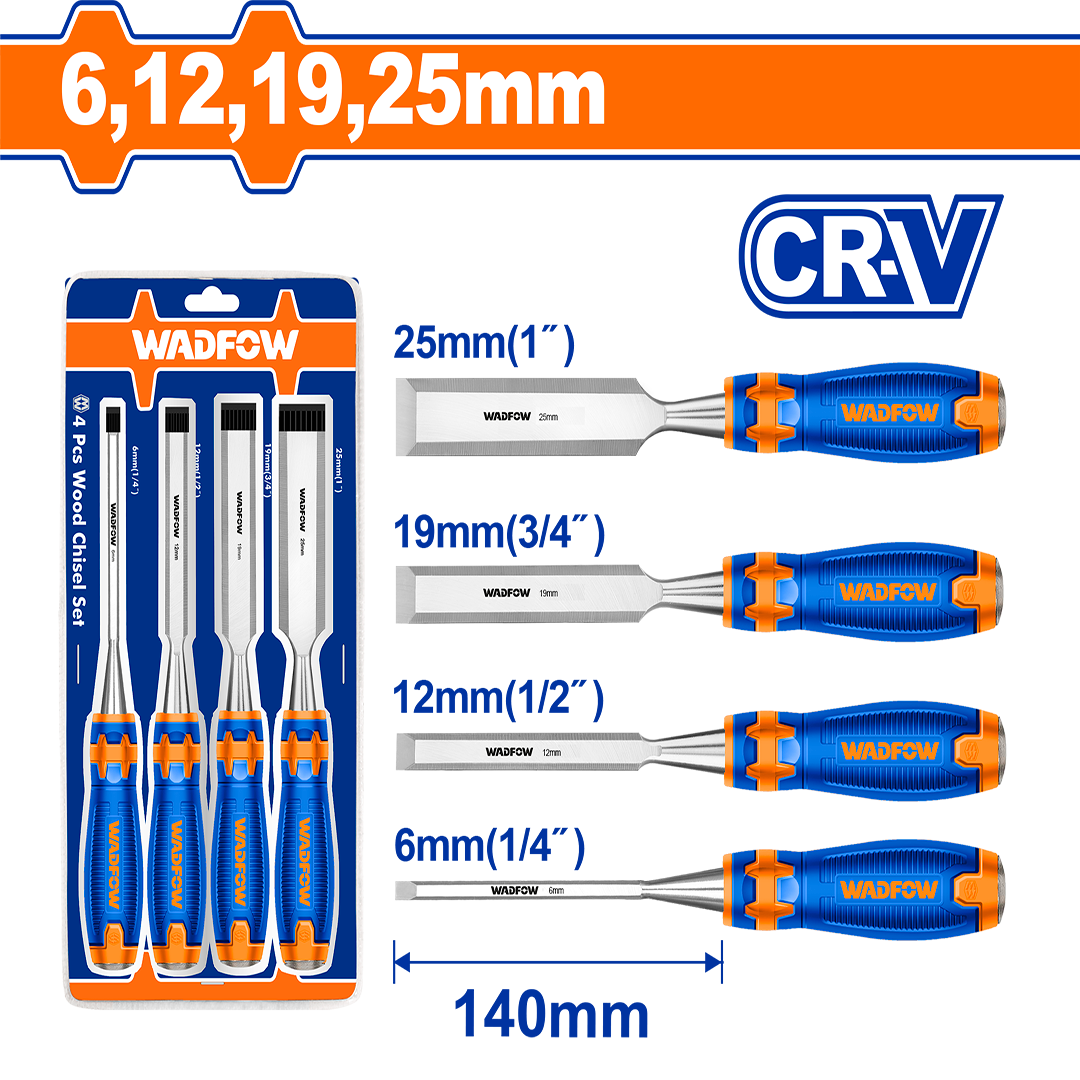 4 Pcs wood chisel set WWC2204